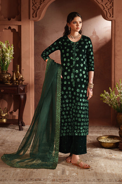 Iznik | Velvet 25 | IV-60 Embroidered Velvet - Formal Dress - available at Maria Faisal in UK and USA.