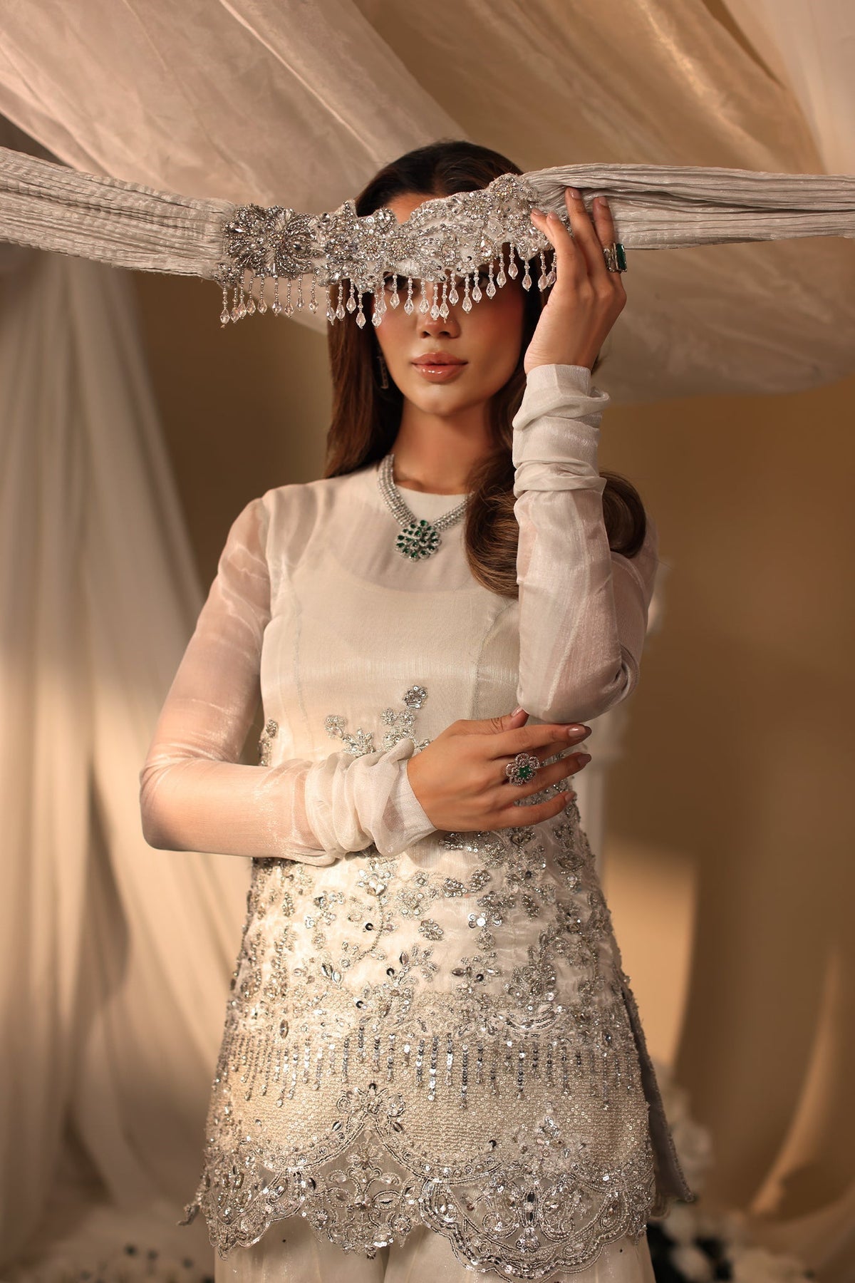 Musferah Saad | Casa Blance | Ivory Serenade - Bridal Dress - available at Maria Faisal in UK and USA.