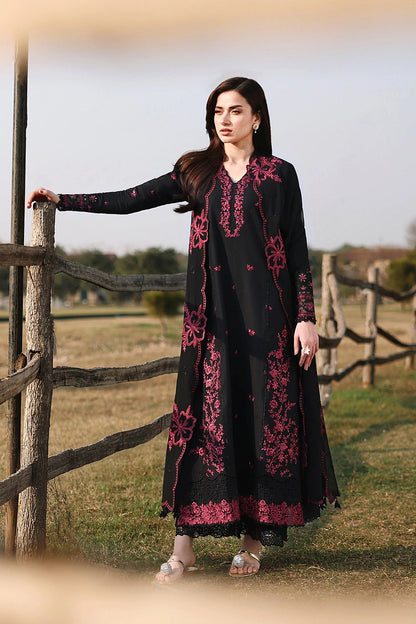 Azure | Luxury Lawn 26 | Black Cherry - Dress - available at Maria Faisal in UK and USA.