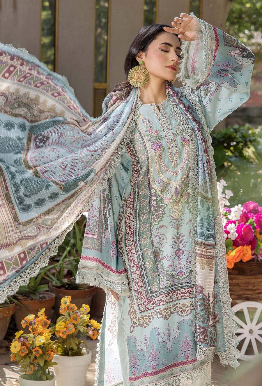 Adans Libas | Jasmine Lawn | JASMINE 2361 by Maria Faisal - Registered Vendor of : Adans Libas - type : Ladies Clothes - 100% original wedding dresses