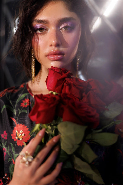 Rangrasiya | Luxe Silk 26 | Tresor - Luxury Dress - available at Maria Faisal in UK and USA.
