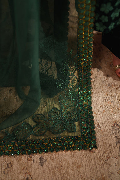 Iznik | Velvet 25 | IV-60 Embroidered Velvet - Formal Dress - available at Maria Faisal in UK and USA.