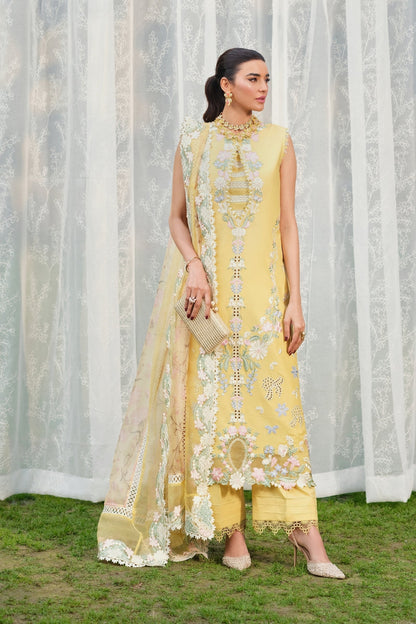 Maryam Hussain | Luxury Lawn 26 | Sunflower - Luxury Dress - available at Maria Faisal in UK and USA.