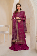 Iznik | Chinnon Chiffon | CC-45 Embroidered Chiffon - Ladies Clothes - Maria Faisal