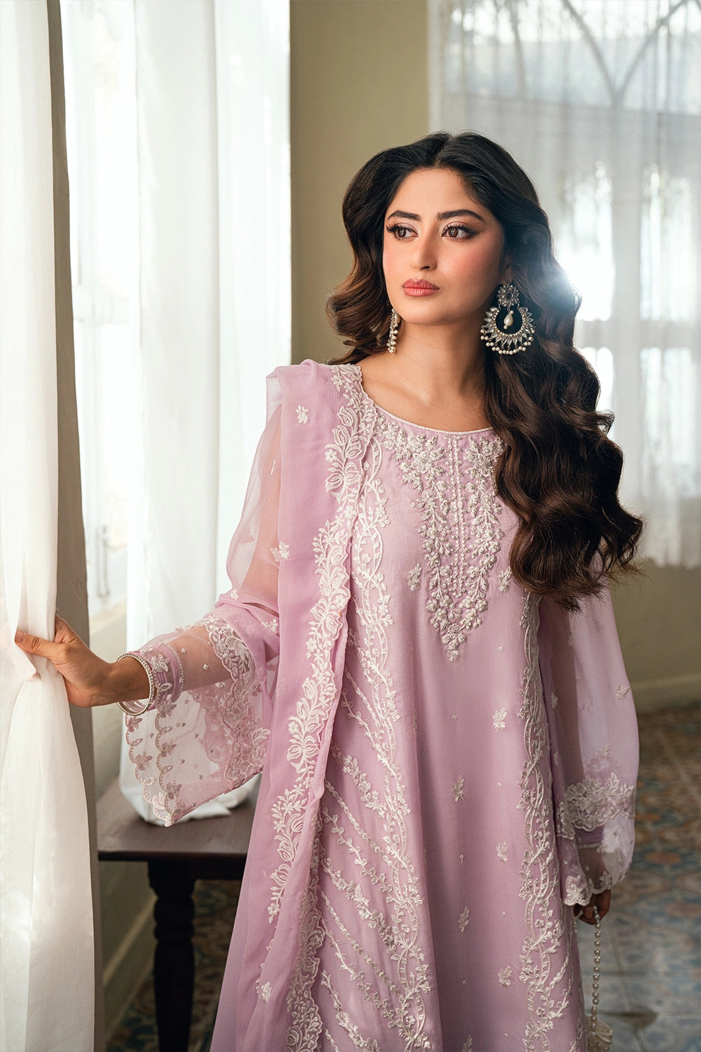 Azure | Eid Drop | Wisteria - Formal Dress - available at Maria Faisal in UK and USA.