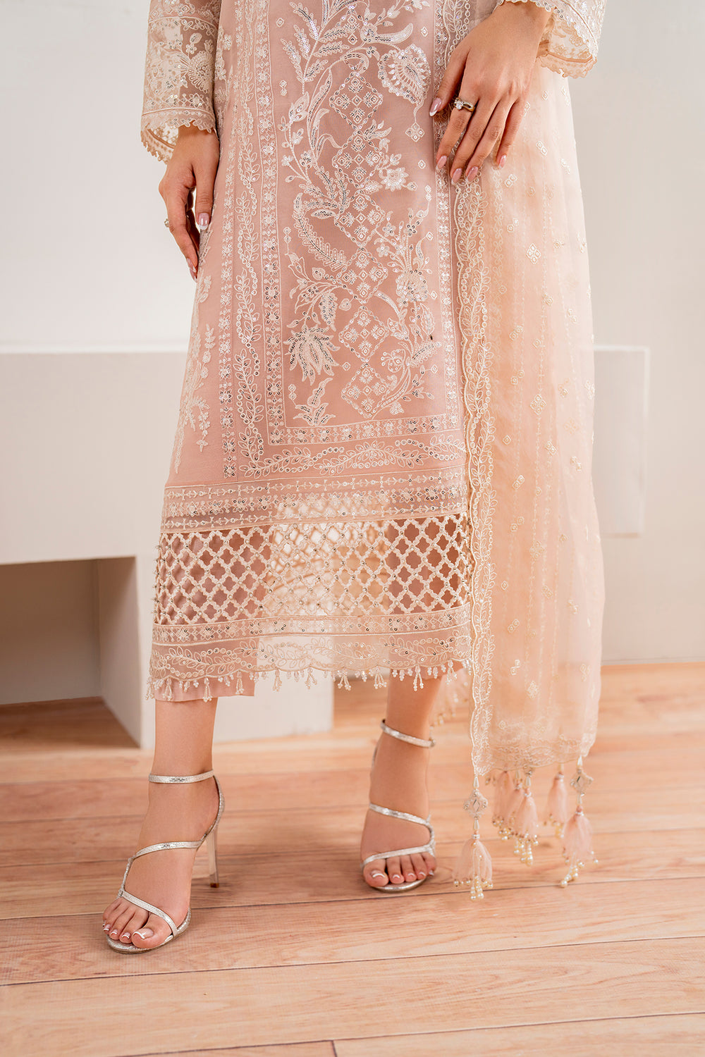 Baroque | Formals Collection | EMBROIDERED CHIFFON UF-681 - Formal Dress - available at Maria Faisal in UK and USA.