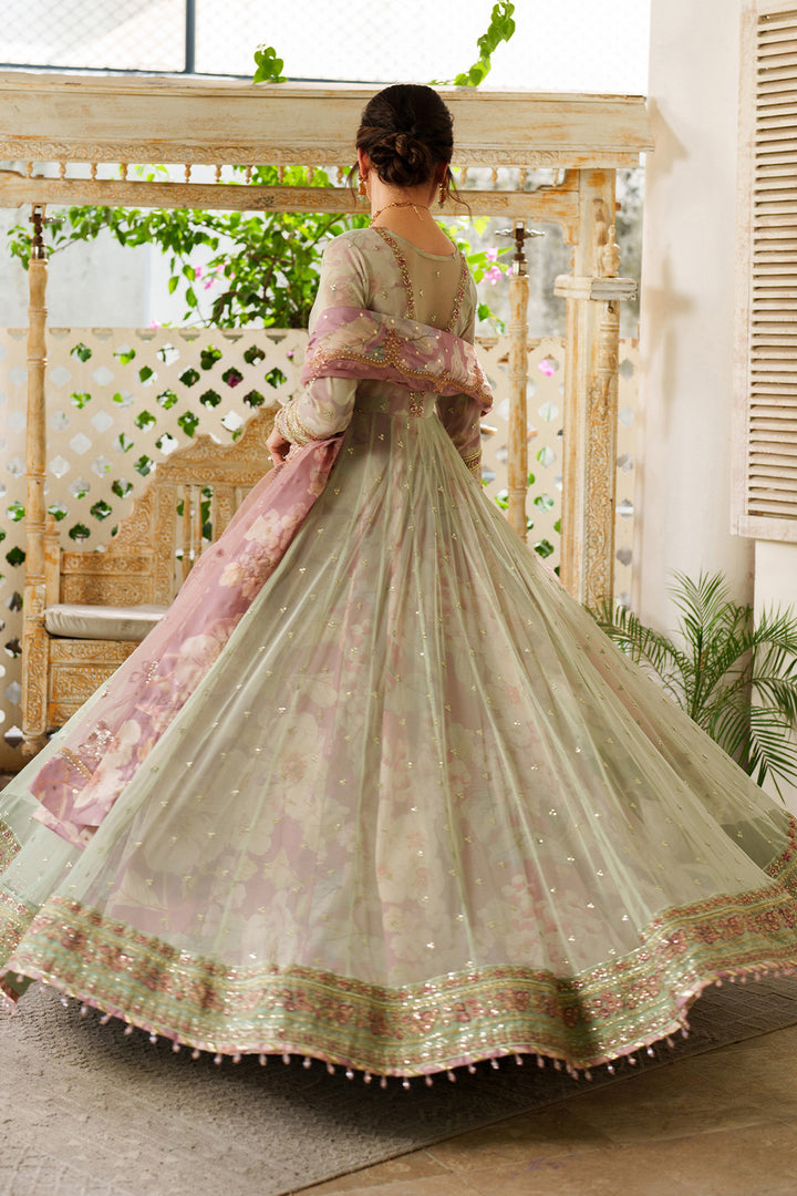 Iznik | Printed Formals | UE-542 - Formal Dress - available at Maria Faisal in UK and USA.