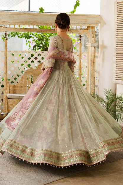 Iznik | Printed Formals | UE-542 - Formal Dress - available at Maria Faisal in UK and USA.