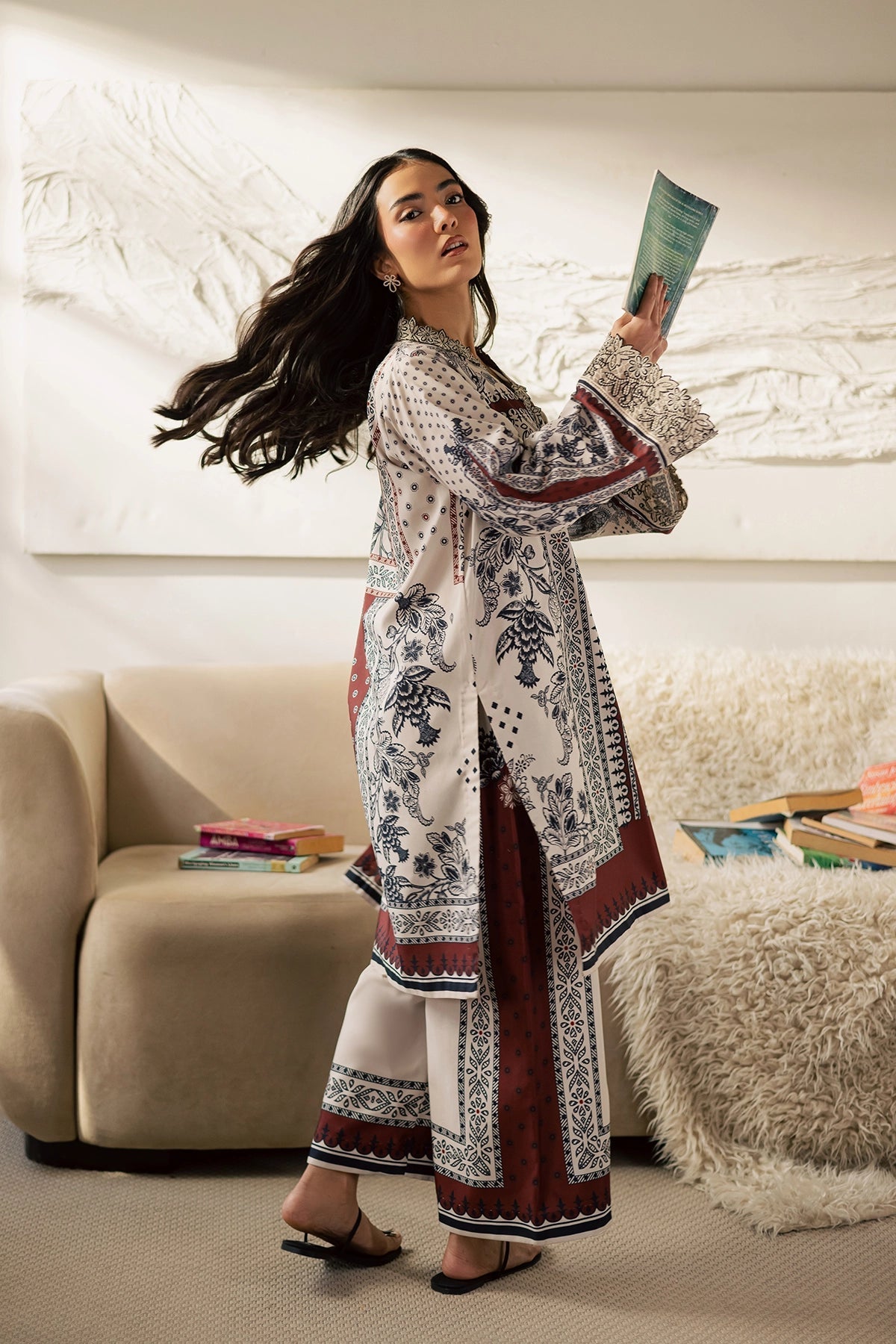 Vanya | Co Ords | CO-127 - Casual Dress - available at Maria Faisal in UK and USA.