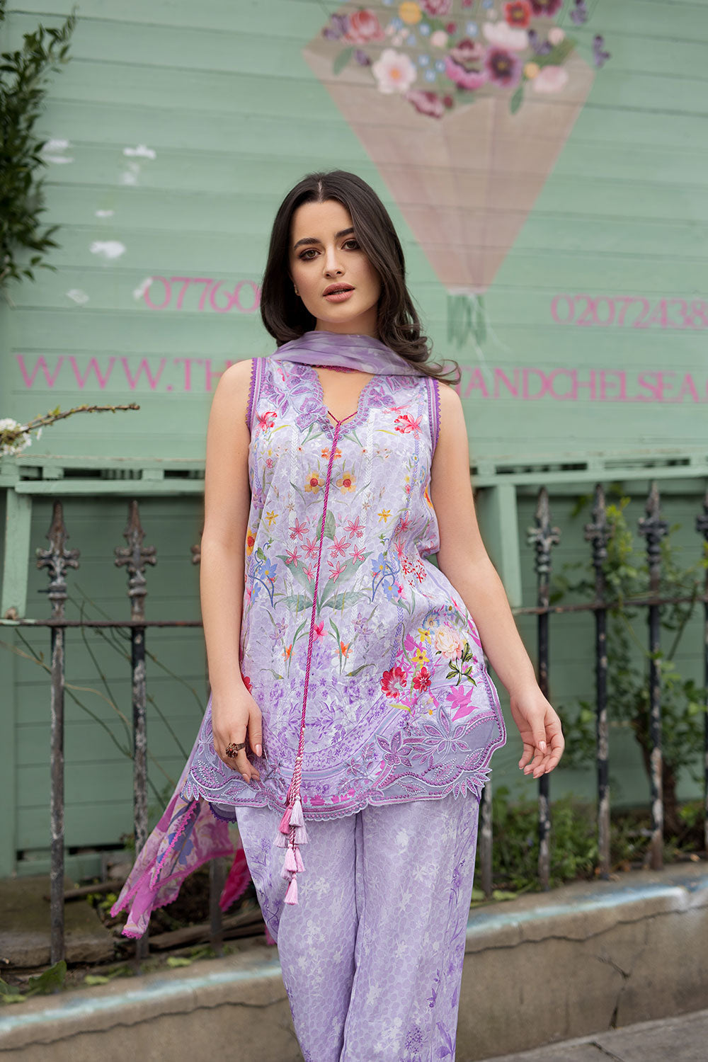 Sobia Nazir | Prints 26 | 3A - Luxury Dress - available at Maria Faisal in UK and USA.