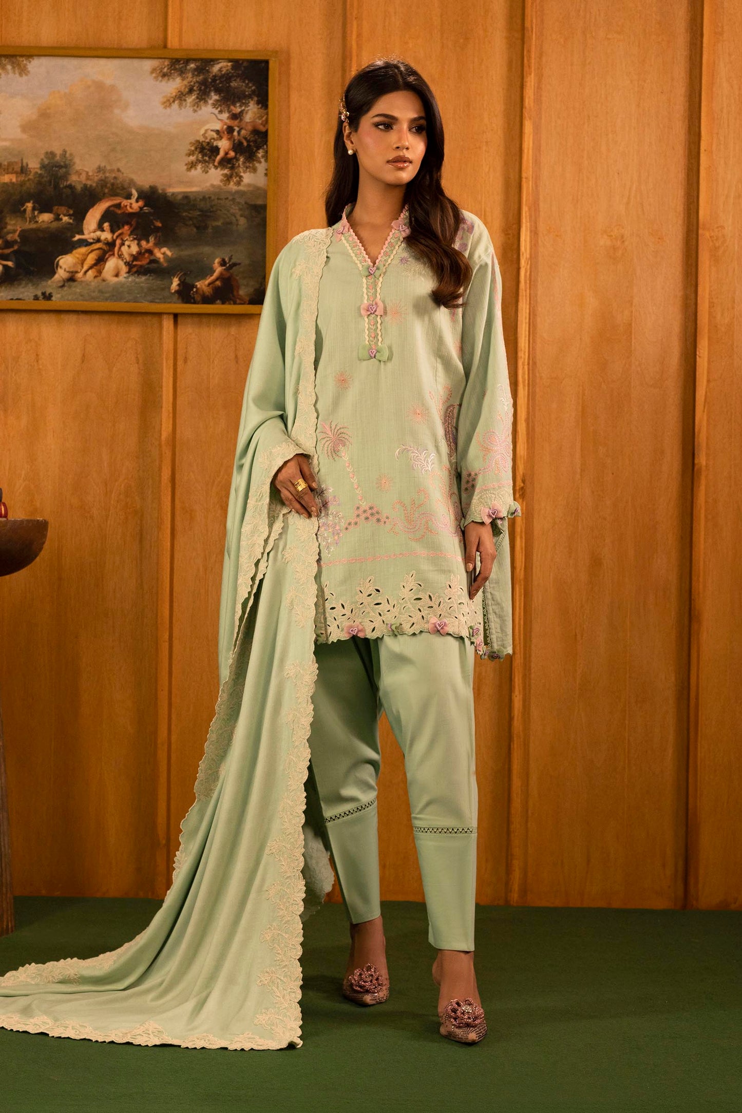 Sana Safinaz | Muzlin Winter 25 | M253-003A - Casual Dress - available at Maria Faisal in UK and USA.