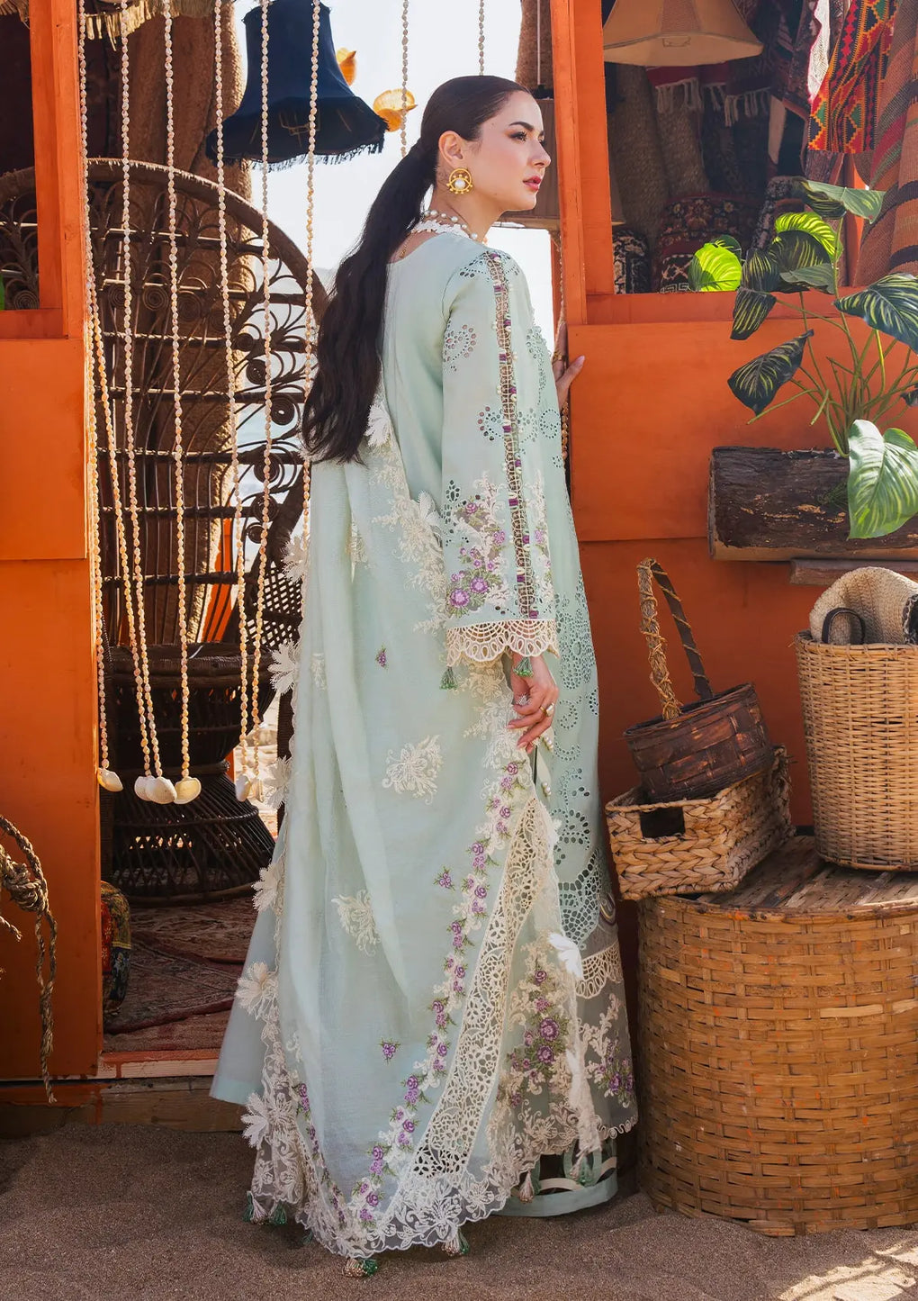 Elaf Premium | Hai Kuch Festive Lawn 24 | EHK-03A Mehrma - Designer Dress with Intricate embroidery and embellishments. Shop elegent wedding dress at Maria Faisal.