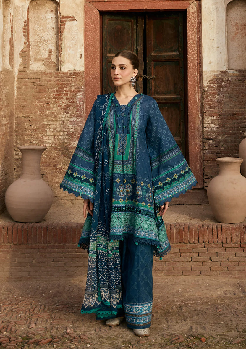 Kahf Premium | Prints Collection 26 | KPS-1B SUMBUL - Luxury Dress - available at Maria Faisal in UK and USA.