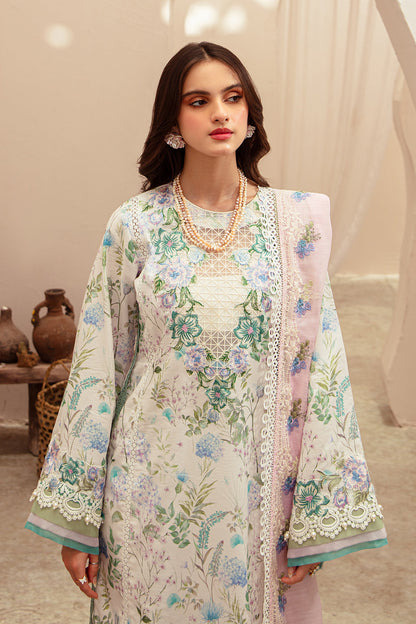 AJR Couture | Alif Affordable Lawn 24 | GLEAM - Designer Dress with Intricate embroidery and embellishments. Shop elegent wedding dress at Maria Faisal.