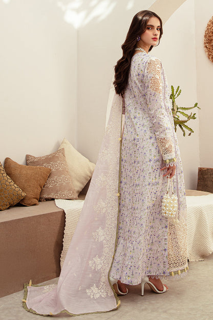 AJR Couture | Alif Affordable Lawn 24 | ARIA - Designer Dress with Intricate embroidery and embellishments. Shop elegent wedding dress at Maria Faisal.