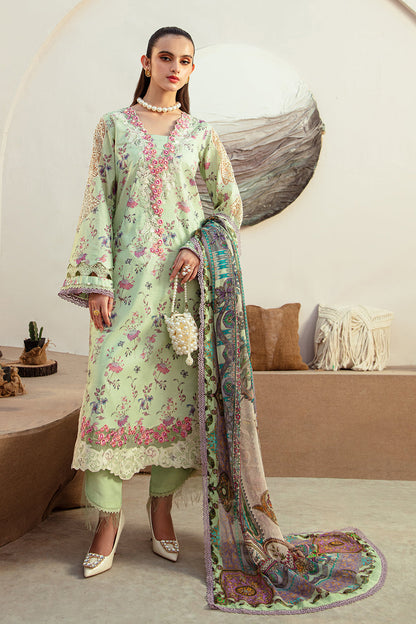 AJR Couture | Alif Affordable Lawn 24 | MINT MAGIC - Designer Dress with Intricate embroidery and embellishments. Shop elegent wedding dress at Maria Faisal.