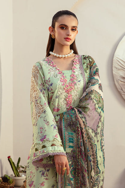 AJR Couture | Alif Affordable Lawn 24 | MINT MAGIC - Designer Dress with Intricate embroidery and embellishments. Shop elegent wedding dress at Maria Faisal.