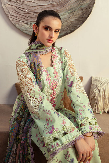 AJR Couture | Alif Affordable Lawn 24 | MINT MAGIC - Designer Dress with Intricate embroidery and embellishments. Shop elegent wedding dress at Maria Faisal.
