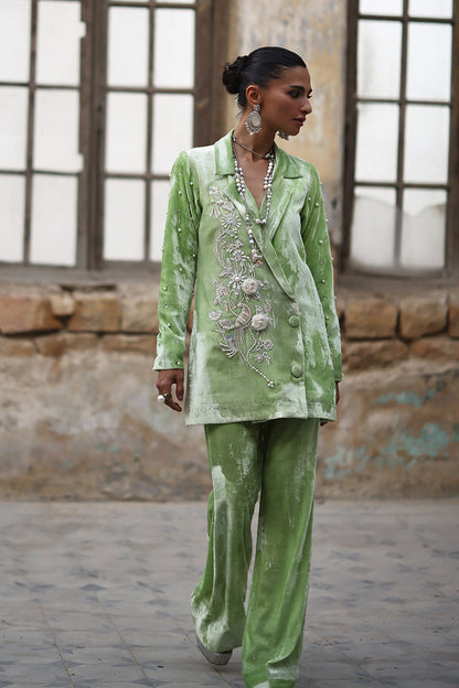 Wardha Saleem | Pure Velvet 25 | Koa - Formal Dress - available at Maria Faisal in UK and USA.