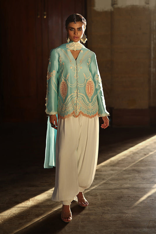 Wardha Saleem | Aari Collection | Alaya - Formal Dress - available at Maria Faisal in UK and USA.