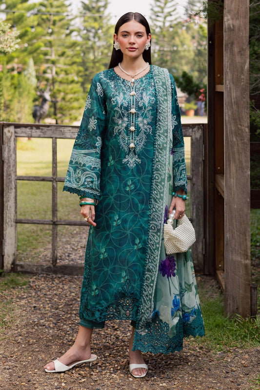 Nureh |  Gardenia Lawn 26 |NSG-210 - Dress - available at Maria Faisal in UK and USA.