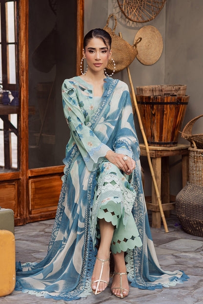 Nureh | Signature Prints 26 | SP-161 - Luxury Dress - available at Maria Faisal in UK and USA.
