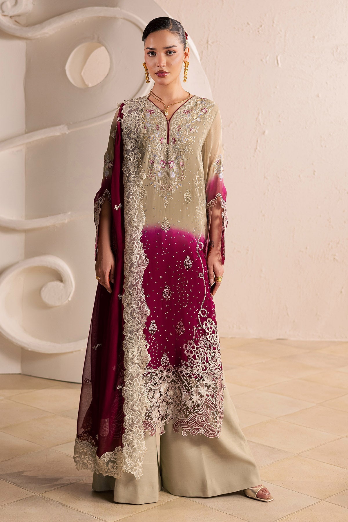 Nureh | Fancy Formal 26 | NP-775 - Formal Dress - available at Maria Faisal in UK and USA.
