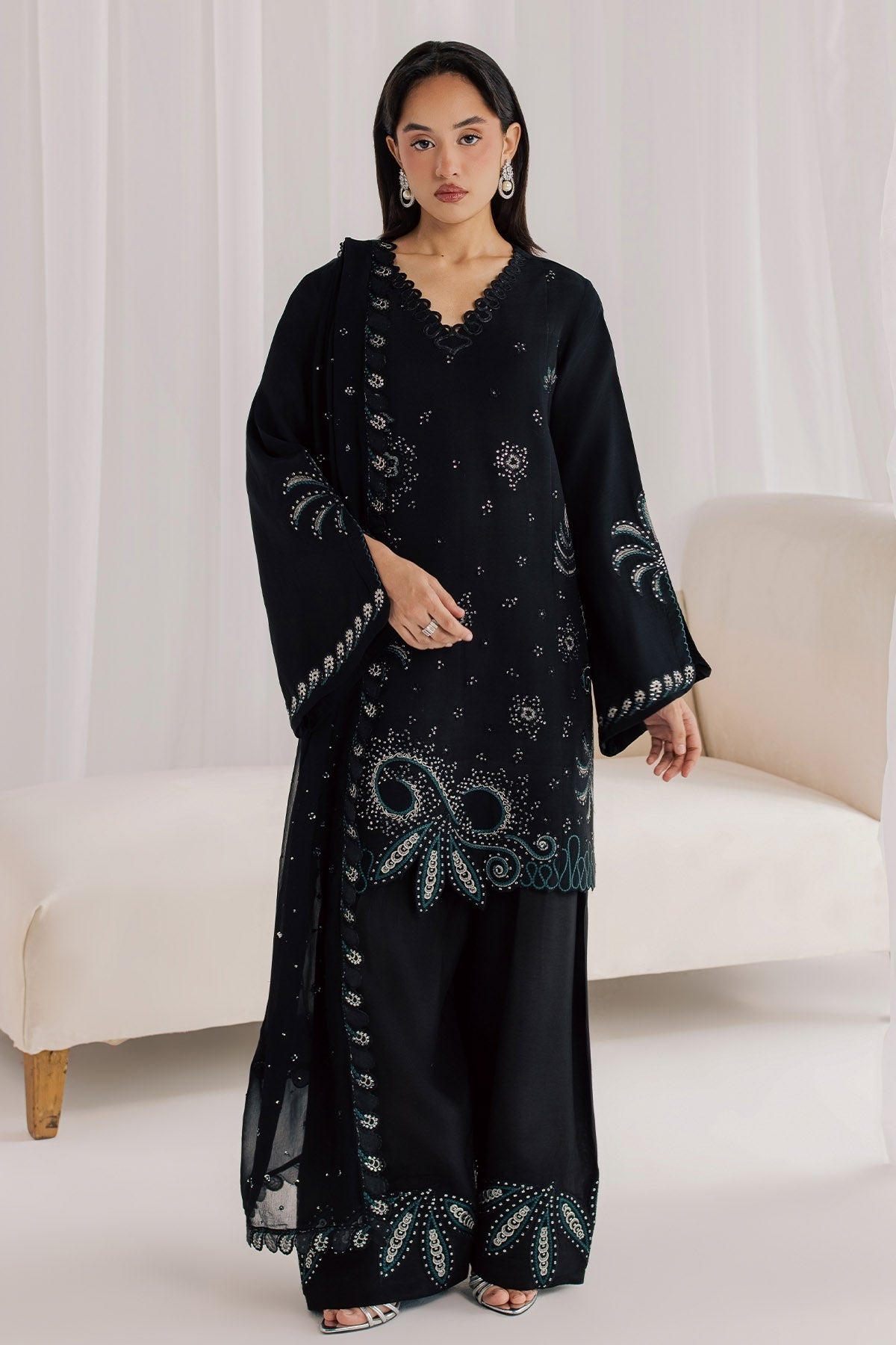 Nureh | Fancy Formal 26 | NP-811 - Formal Dress - available at Maria Faisal in UK and USA.