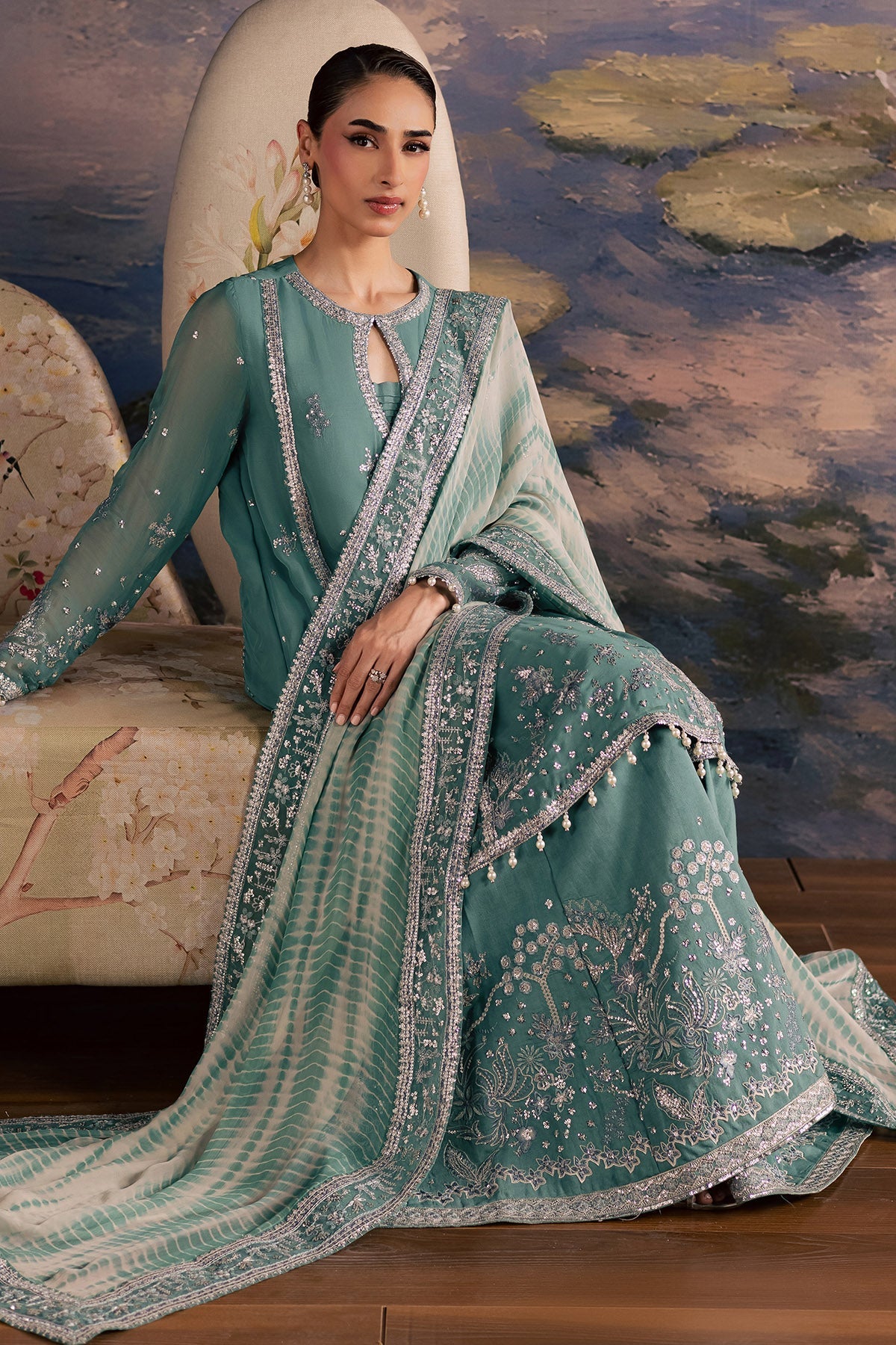 Nureh | Fancy Formal 26 | NP-783 - Formal Dress - available at Maria Faisal in UK and USA.