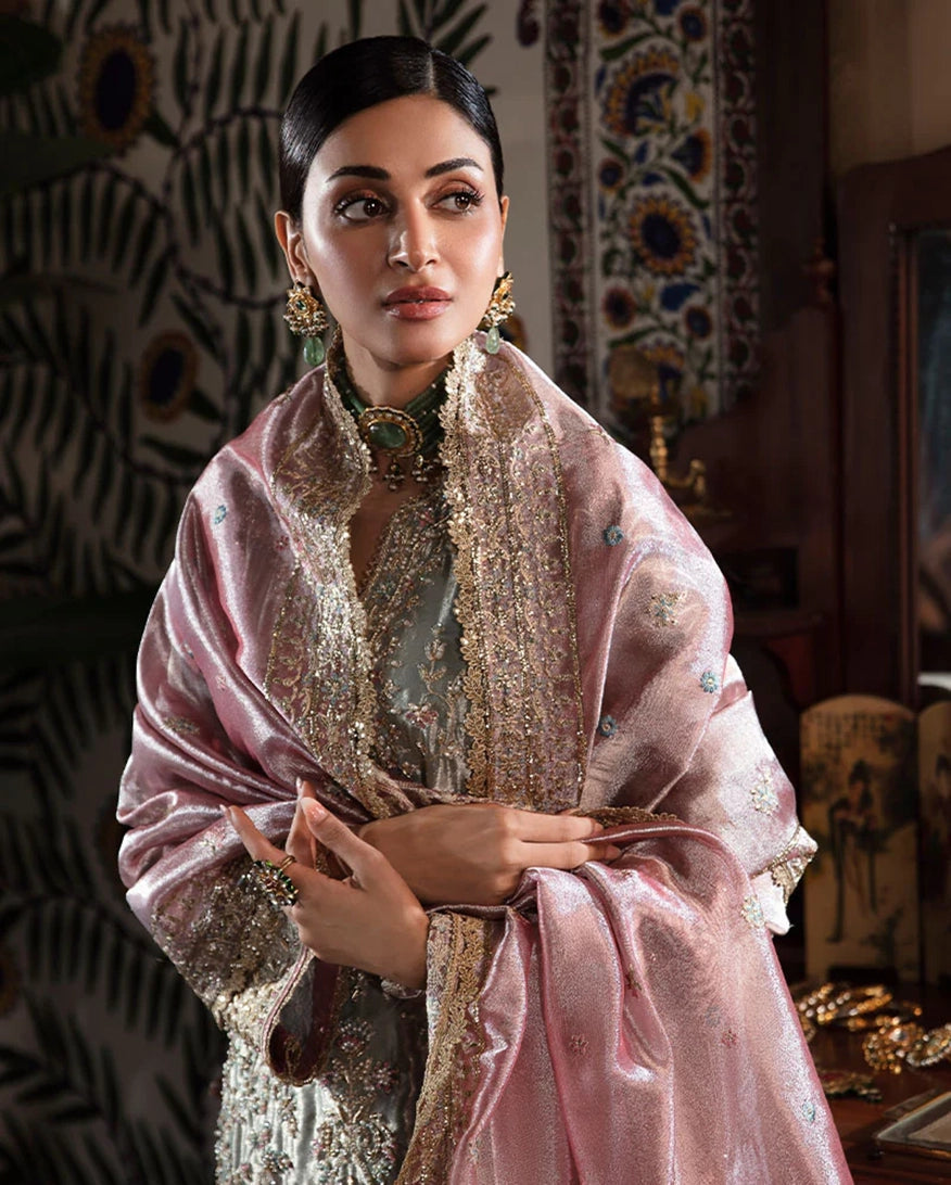 Mushq | Sunehri Lama Silk | Amaya - Formal Dress - available at Maria Faisal in UK and USA.