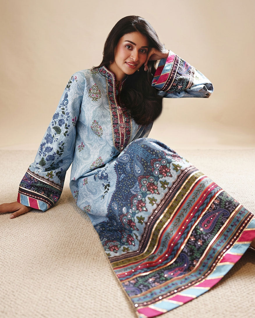 Mushq | Nirvana Anmol Edit | In my Element - Luxury Dress - available at Maria Faisal in UK and USA.