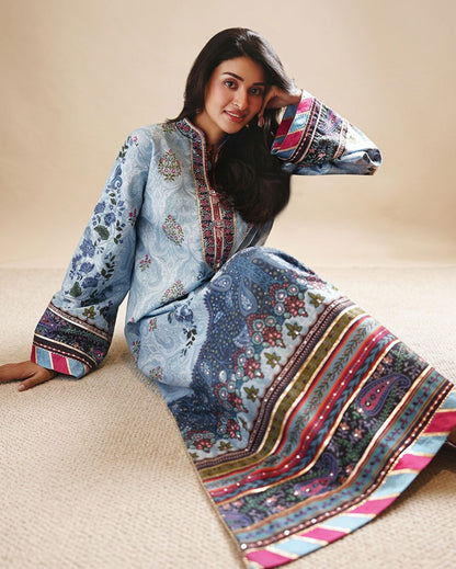 Mushq | Nirvana Anmol Edit | In my Element - Luxury Dress - available at Maria Faisal in UK and USA.