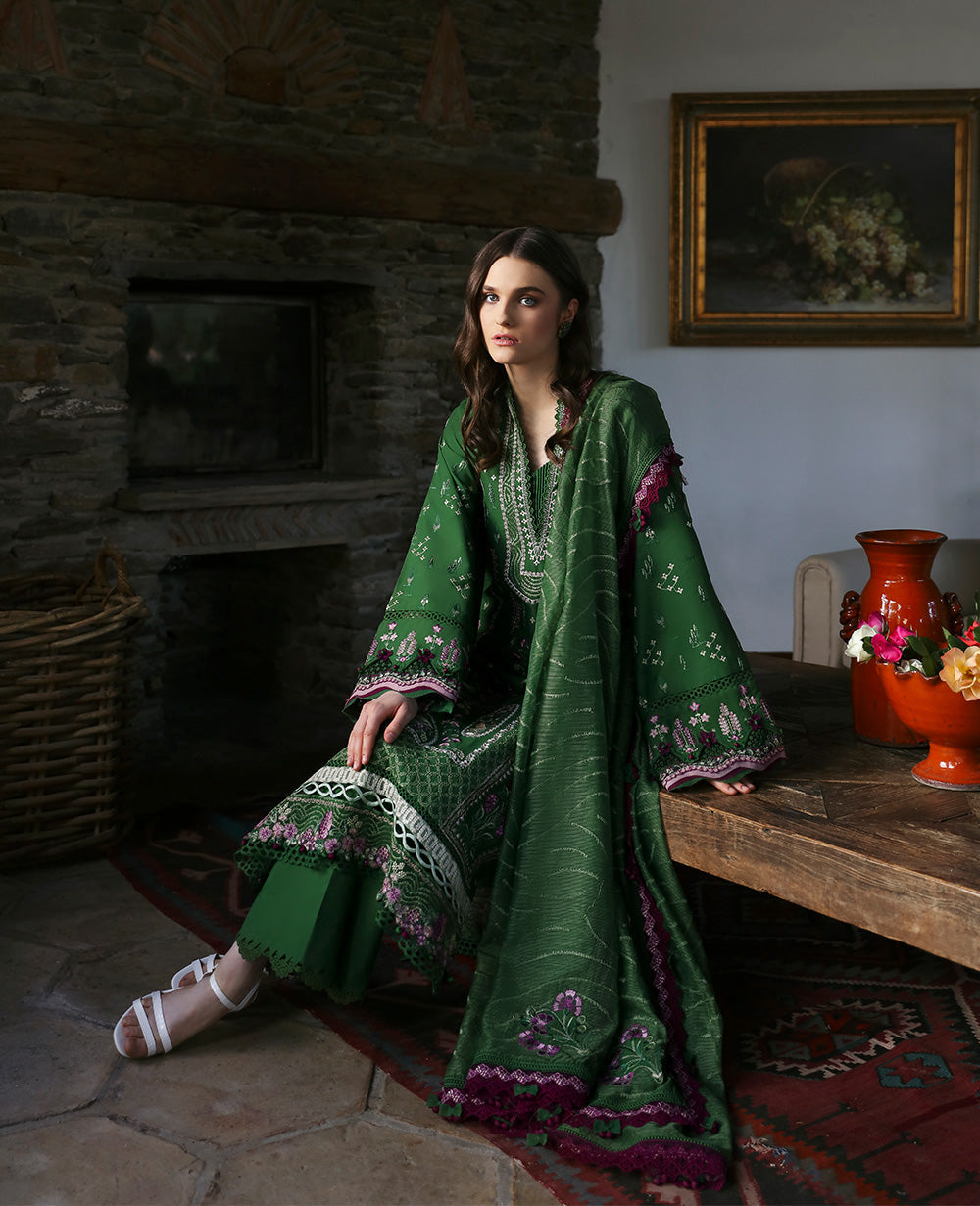 Republic Womenswear | Aylin Summer Lawn 24 | Ezel (D7-A) - Designer Dress with Intricate embroidery and embellishments. Shop elegent wedding dress at Maria Faisal.