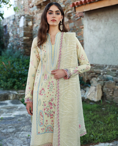Republic Womenswear | Aylin Summer Lawn 24 | Ezel (D7-B) - Designer Dress with Intricate embroidery and embellishments. Shop elegent wedding dress at Maria Faisal.