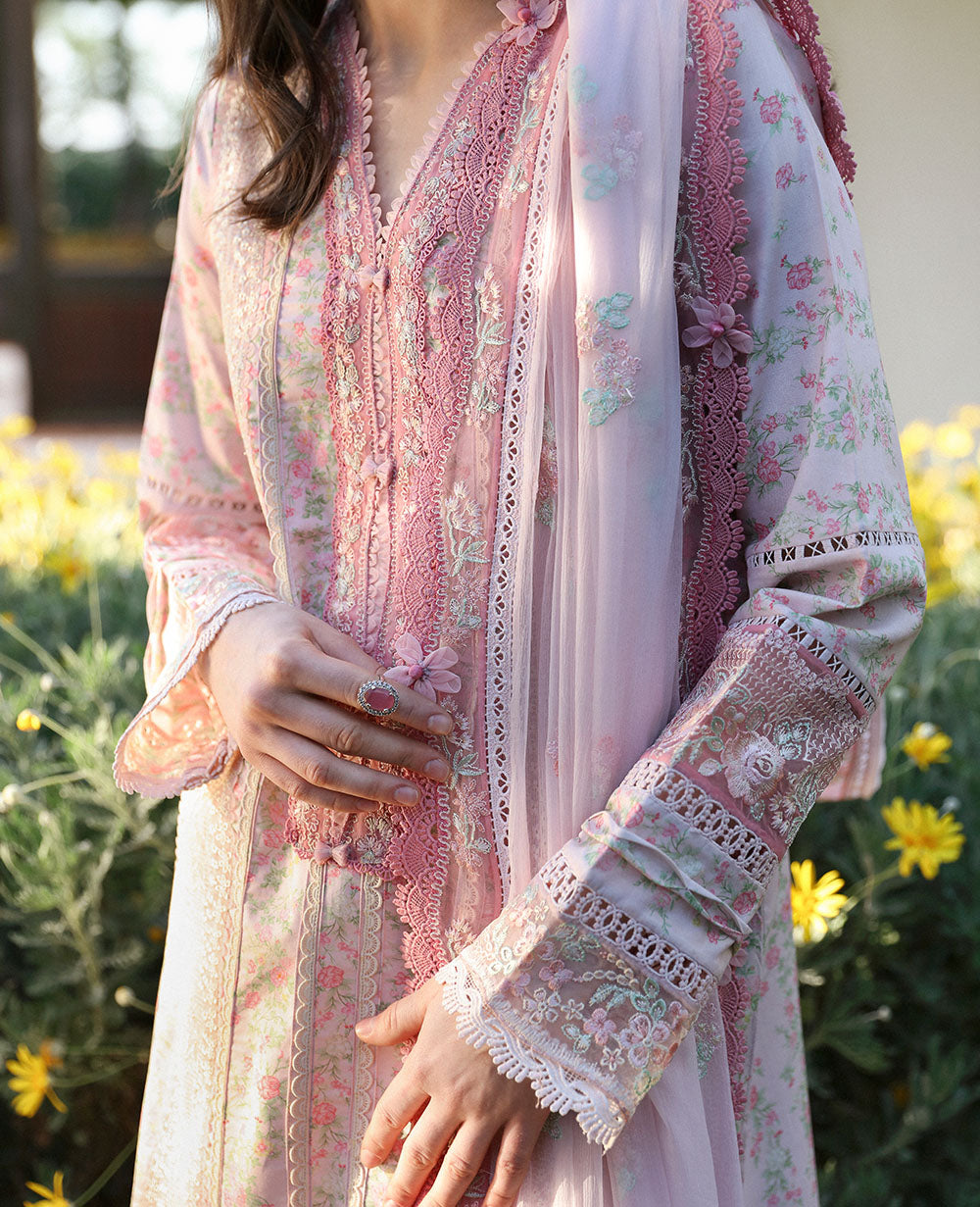 Republic Womenswear | Aylin Summer Lawn 24 | Rosa (D8-B) - Designer Dress with Intricate embroidery and embellishments. Shop elegent wedding dress at Maria Faisal.
