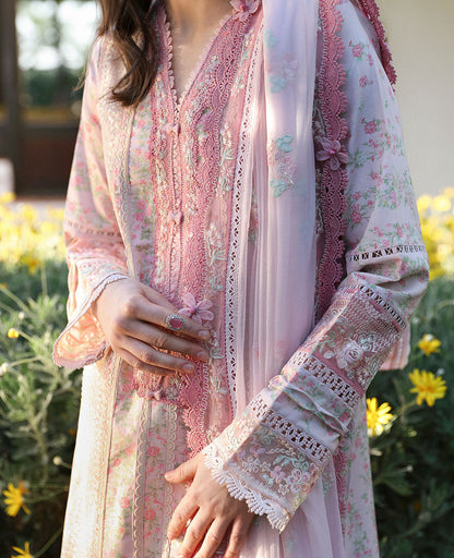 Republic Womenswear | Aylin Summer Lawn 24 | Rosa (D8-B) - Designer Dress with Intricate embroidery and embellishments. Shop elegent wedding dress at Maria Faisal.