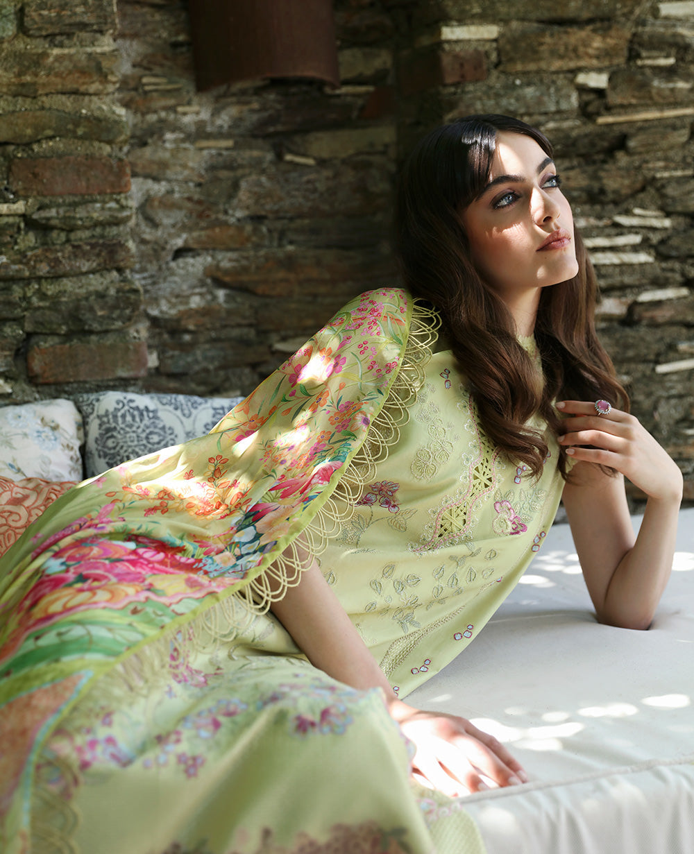 Republic Womenswear | Aylin Summer Lawn 24 | Lunara (D5-A) - Designer Dress with Intricate embroidery and embellishments. Shop elegent wedding dress at Maria Faisal.
