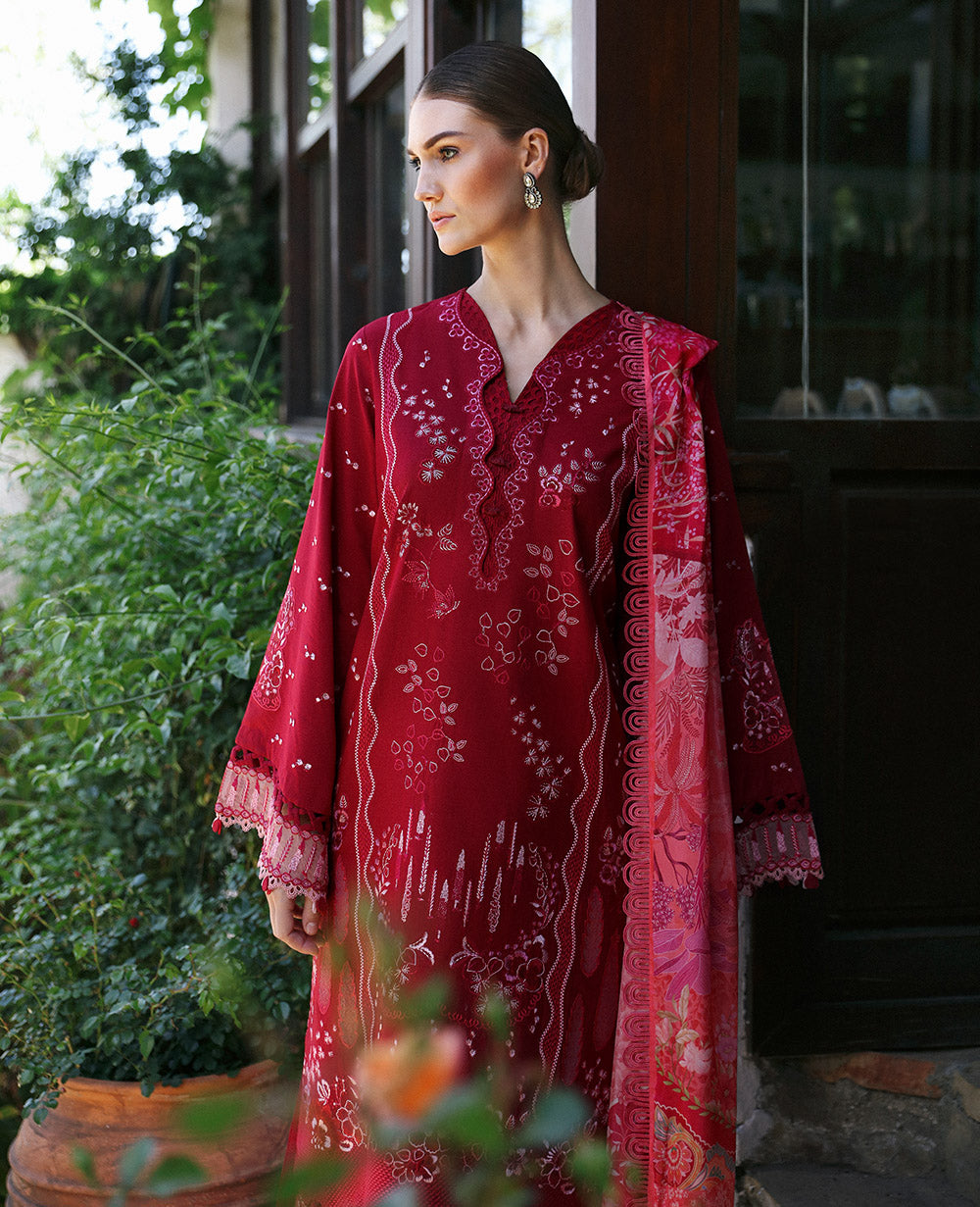 Republic Womenswear | Aylin Summer Lawn 24 | Lunara (D5-B) - Designer Dress with Intricate embroidery and embellishments. Shop elegent wedding dress at Maria Faisal.
