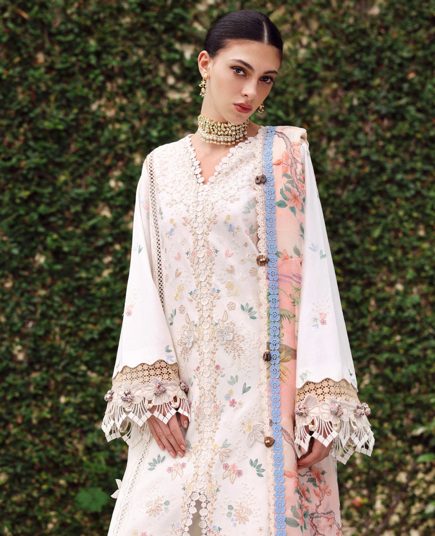 Republic Womenswear | Lilas Lawn 26 | Amaya - Luxury Dress - available at Maria Faisal in UK and USA.