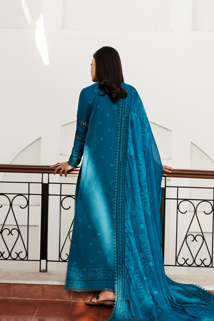 Emaan Adeel | Mirabelle Festive Luxury Lawn | FLORAISON - Luxury Dress - available at Maria Faisal in UK and USA.