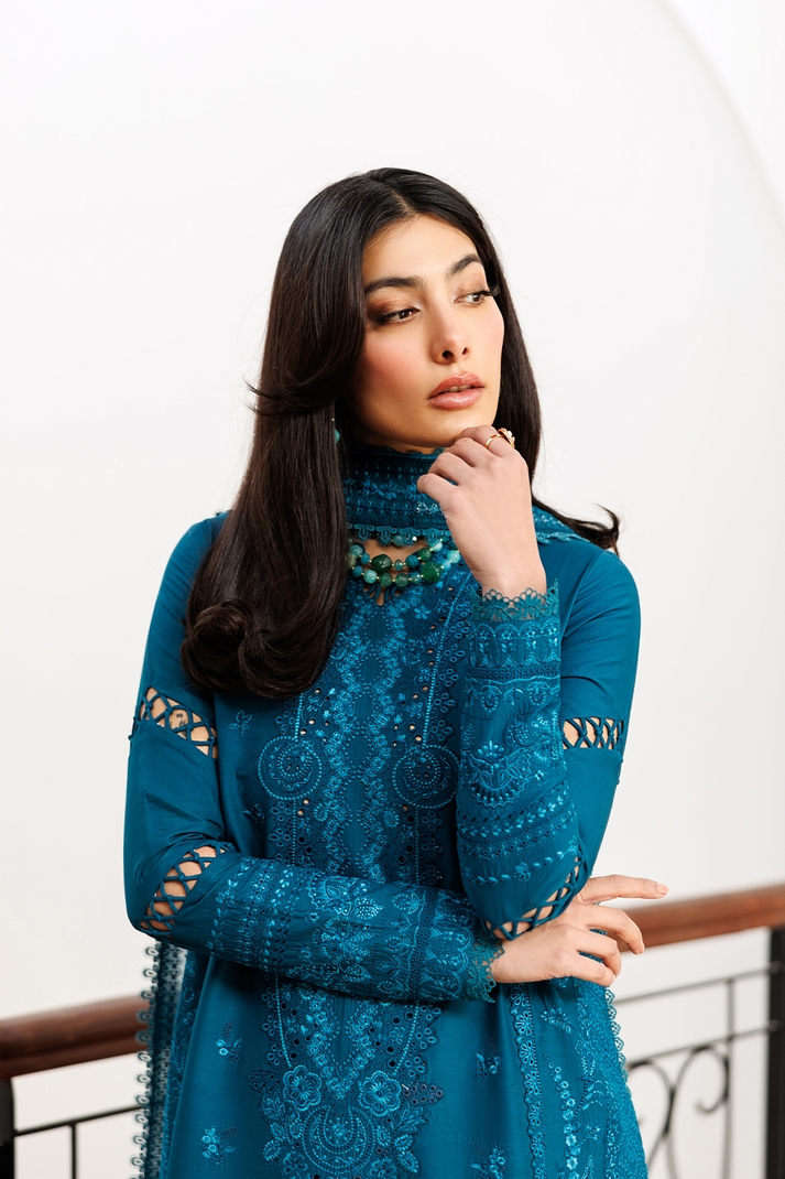 Emaan Adeel | Mirabelle Festive Luxury Lawn | FLORAISON - Luxury Dress - available at Maria Faisal in UK and USA.