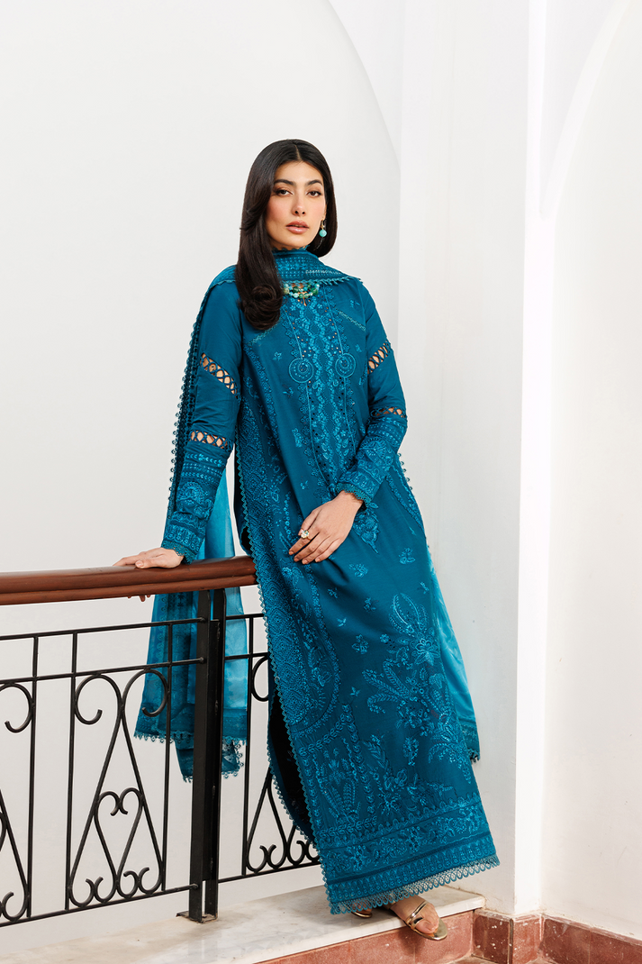 Emaan Adeel | Mirabelle Festive Luxury Lawn | FLORAISON - Luxury Dress - available at Maria Faisal in UK and USA.