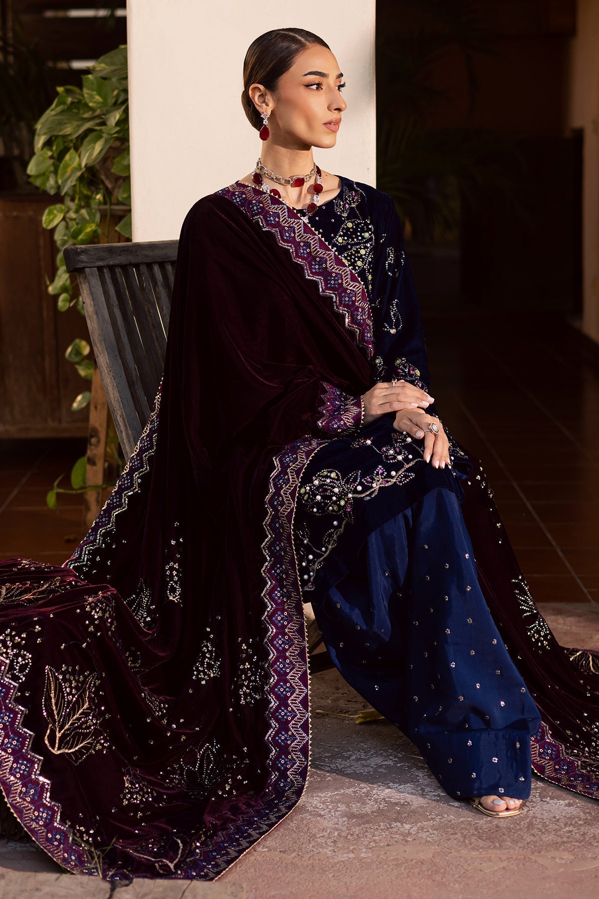 NW-116 – authentic Pakistani dress from the Maya Velvet collection for women in the UK