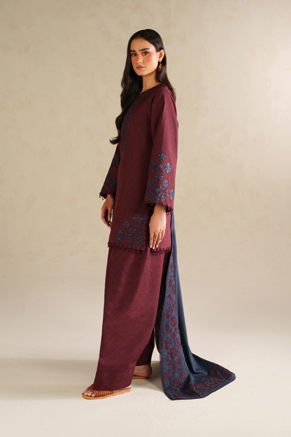 Iznik | Winter Chapter 25 | UE-592 Printed Khaddar - Casual Dress - available at Maria Faisal in UK and USA.