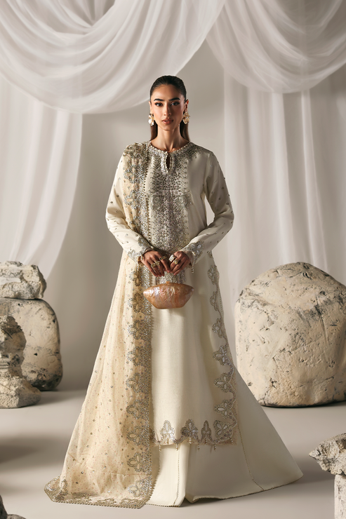 Emaan Adeel | Serein Luxe Silk | MISTY DAWN - Formal Dress - available at Maria Faisal in UK and USA.