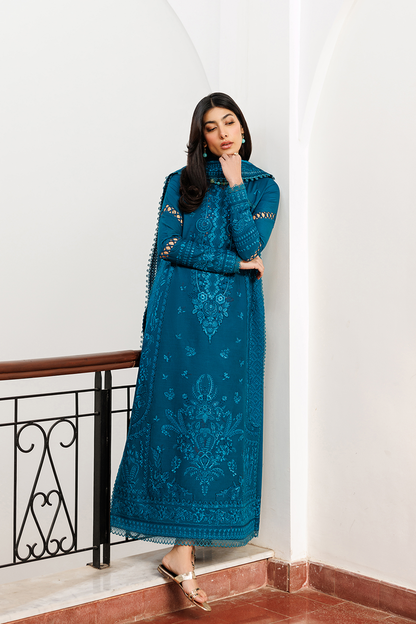 Emaan Adeel | Mirabelle Festive Luxury Lawn | FLORAISON - Luxury Dress - available at Maria Faisal in UK and USA.