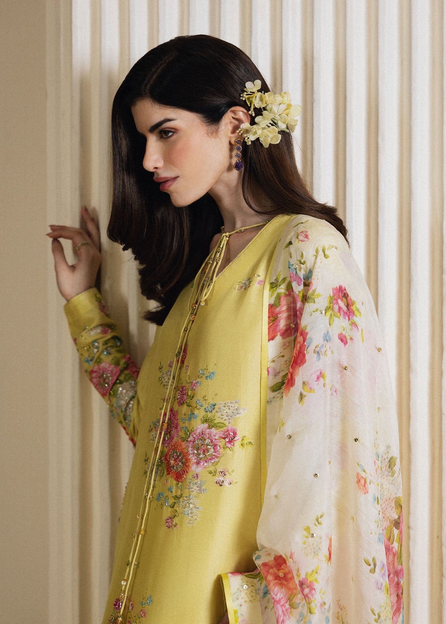 Hussain Rehar | Luxury Pret 26 | Rose Aura - Luxury Dress - available at Maria Faisal in UK and USA.