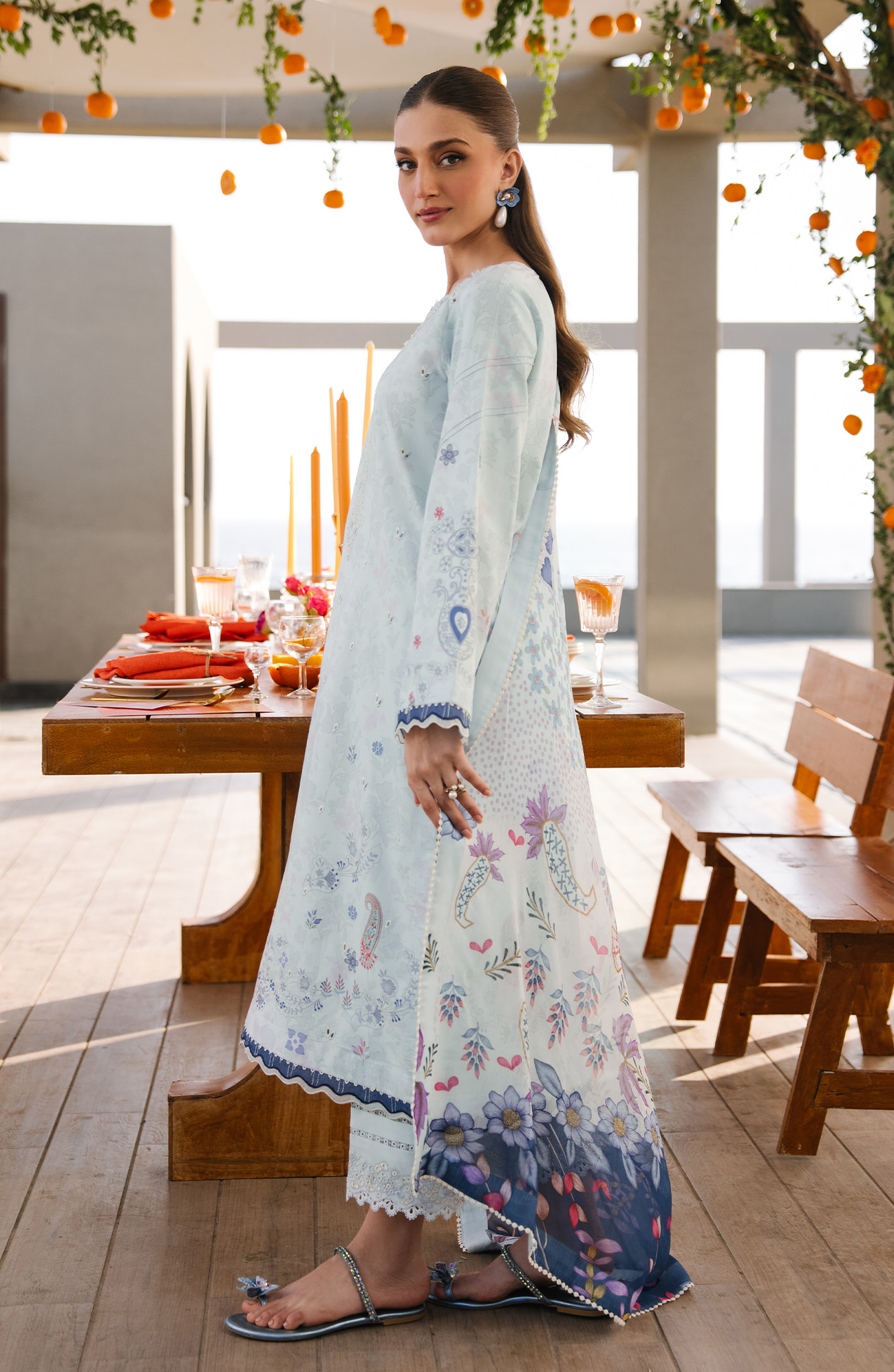 Seran | Afsanah Lawn | Alara - Luxury Dress - available at Maria Faisal in UK and USA.