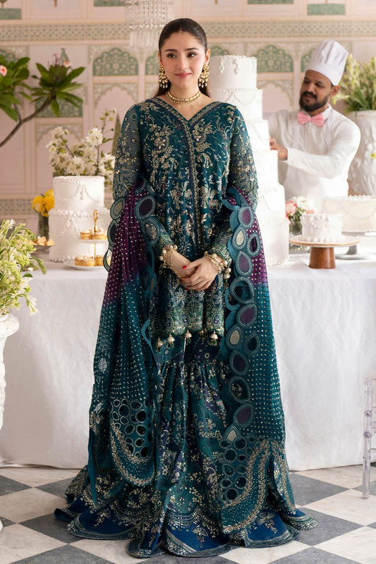 Nureh | Jhoomro Formals |NL-94 Amania - Formal Dress - available at Maria Faisal in UK and USA.