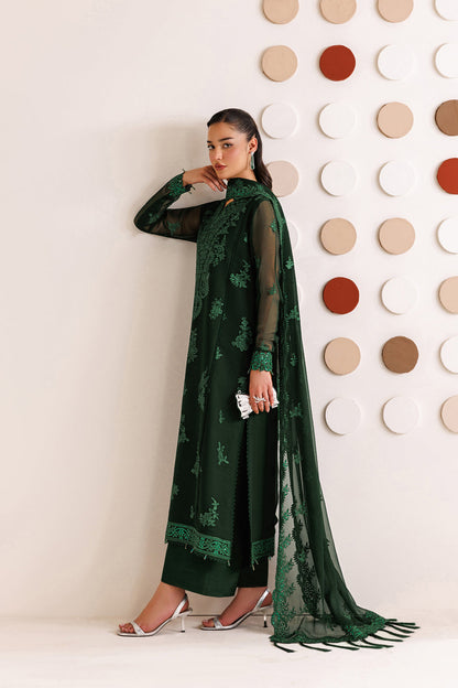 Farasha | Chiffon Threads 26 | Emerald Leaf - Formal Dress - available at Maria Faisal in UK and USA.
